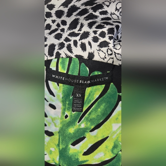 White House Black Market Tropical Jungle Hot Spots Print Reversible Cami - Picture 6 of 6